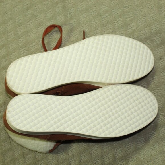 NWOT Steve Madden Wharton Women's 10 Cognac Suede Shearling Lace Up Sneaker Boot - Picture 6 of 6